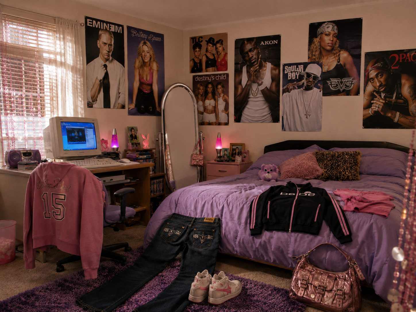 Y2K bedroom shopping homepage